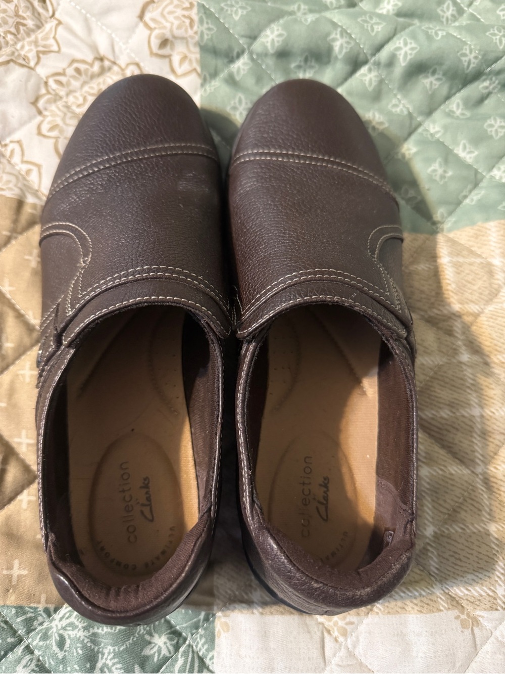 Clarks Women's Brown Slip-On Flats